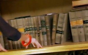 British Strumpets Fuck in Library